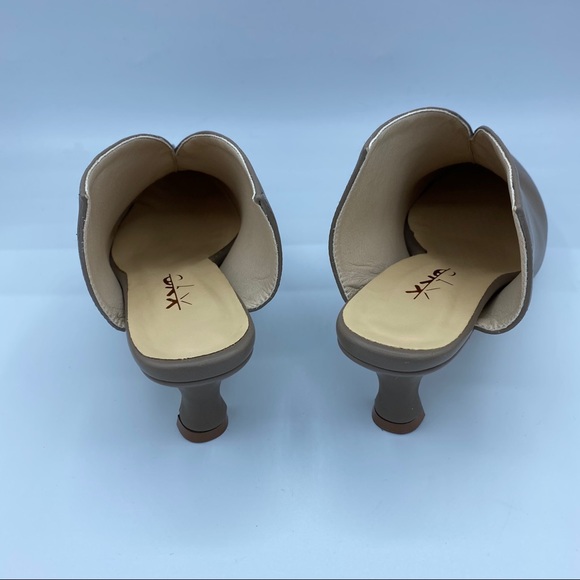 XYD Women Pointed Toe Kitten Heel Mule Sandals - Picture 3 of 12